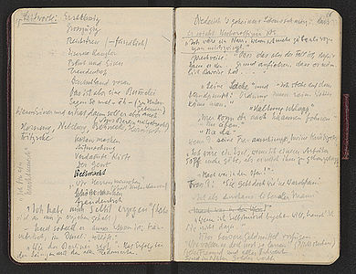 Heinrich Mann, Leitworte, Aufzeichnungen im Notizbuch zum Roman Der Untertan, um 1905/07, Heinrich-Mann-Archiv Nr. 0468_018 Heinrich Mann, Leitworte, Aufzeichnungen im Notizbuch zum Roman Der Untertan, um 1905/07, Heinrich-Mann-Archiv Nr. 0468_018