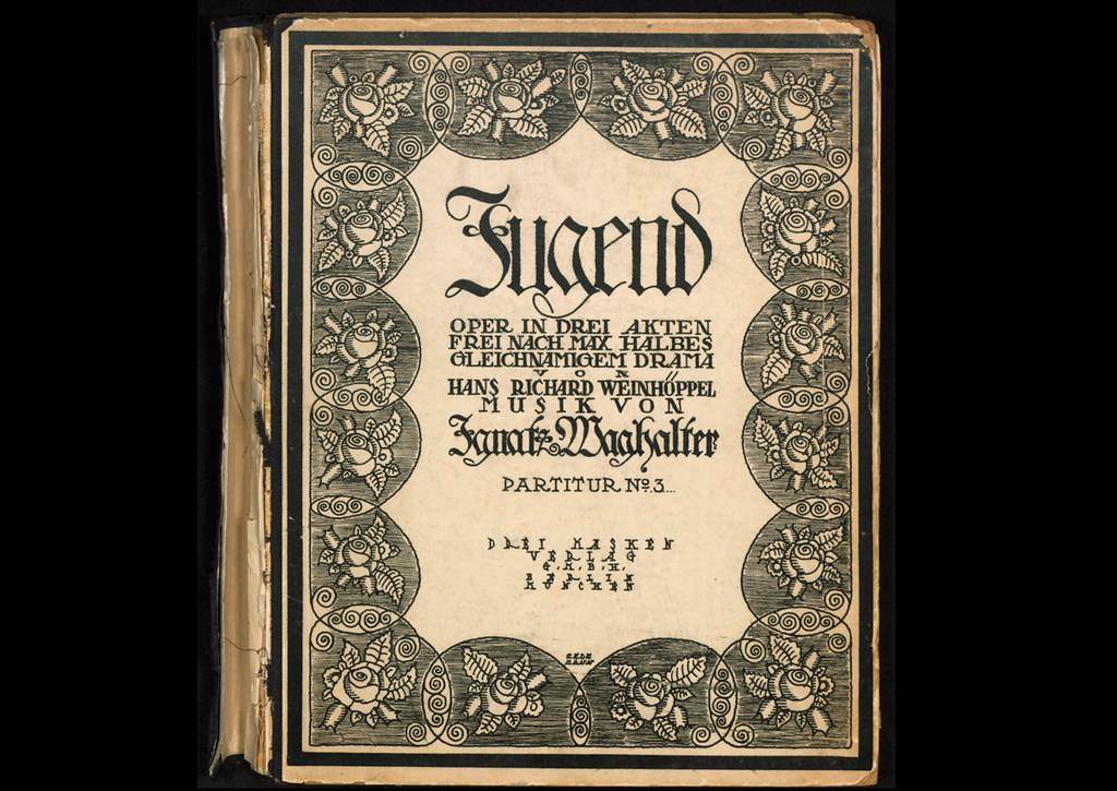 Ignatz Waghalter, Jugend. Opera in three acts. Text: Hans Richard Weinhöppel, freely adapted from Max Halbe. Score No. 3, Drei Masken Verlag, Berlin and Munich 1917. Akademie der Künste, Berlin, Ignatz Waghalter Archive, no. 11. CC BY-NC-ND.