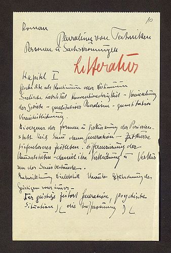 Carl Einstein, Handbuch der Kunst. Entwurf, undatiert. Akademie der Künste, Berlin, Carl-Einstein-Archiv, Nr. 245_010. CC BY-NC-ND.